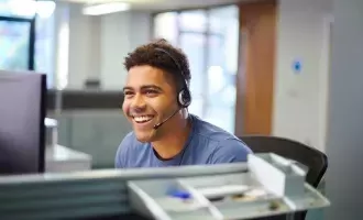 Customer service agent embed image